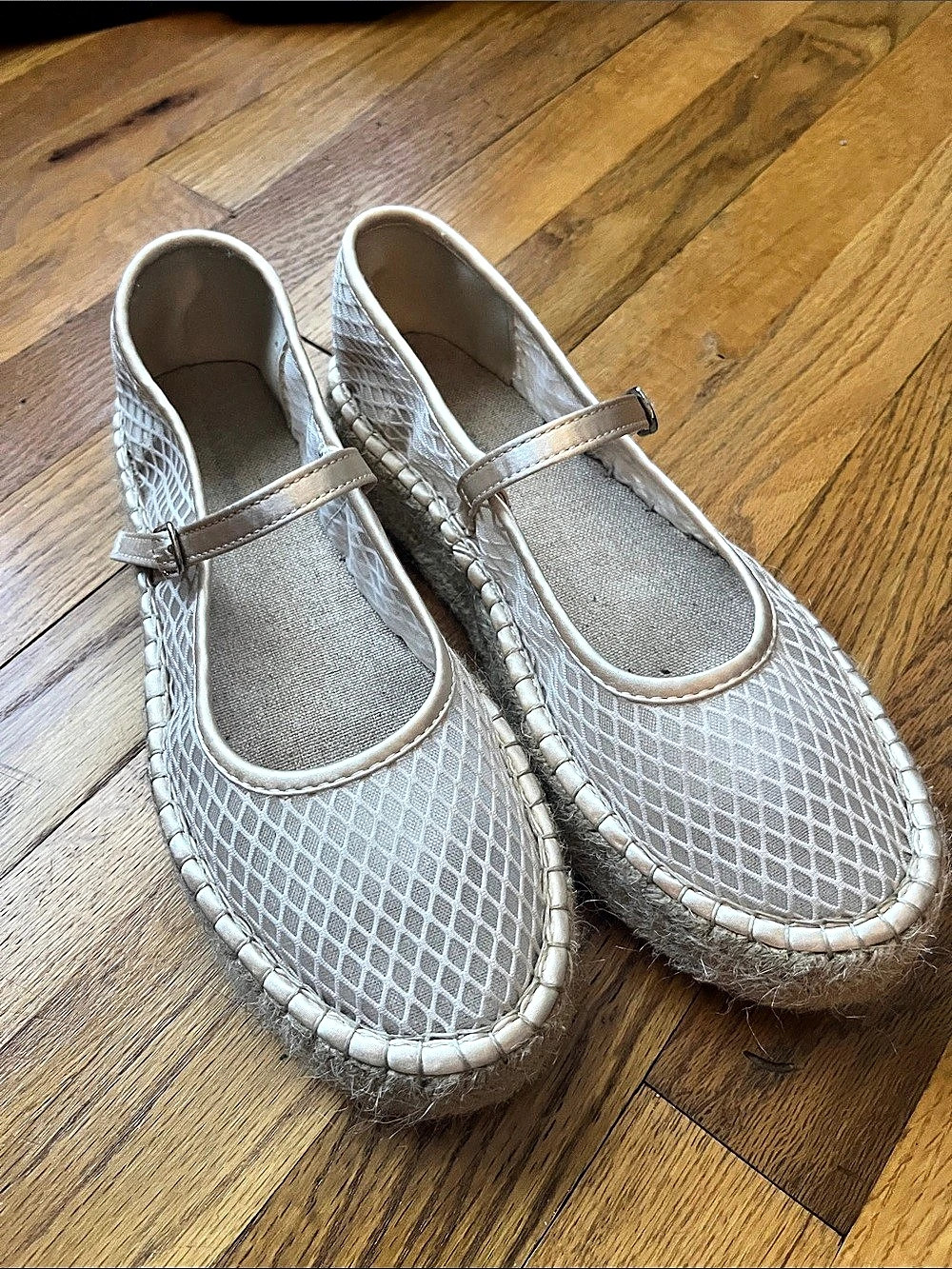 ASOS Mackie Mesh Mary Jane Espadrille Flat Flats in White